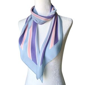 ECHO vintage pastel striped silk scarf